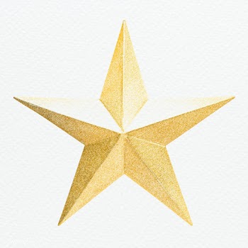 Hand colored gold star design element | Free  illustration - 2354463