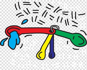 , hand colored spoon transparent background PNG clipart