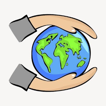 Hand cupping globe clipart, environment | Free PSD - rawpixel