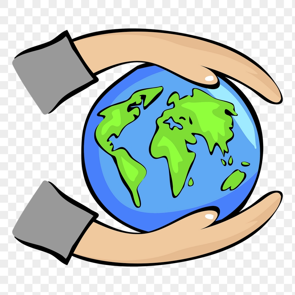 Hand cupping png globe sticker, | Free PNG - rawpixel