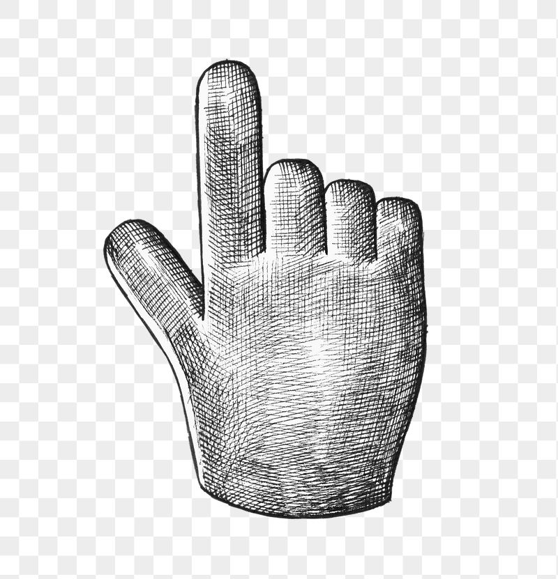 Hand cursor png vintage sticker | Free PNG - rawpixel