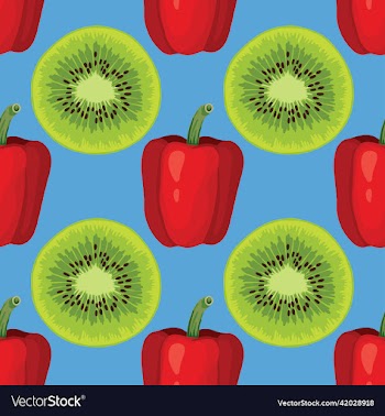 hand draw vegetable seamless pattern design