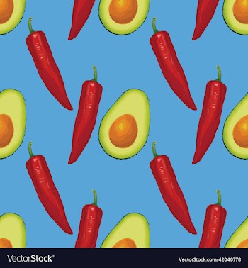 hand draw vegetable seamless pattern design