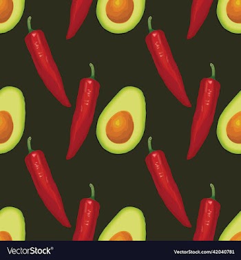 hand draw vegetable seamless pattern design