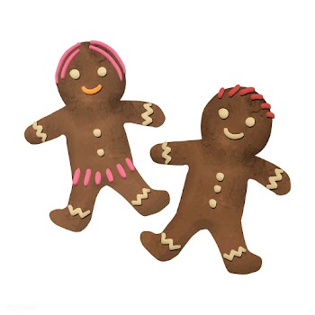 Hand drawn a pair of gingerbread cookies | Free stock vector - 520274
