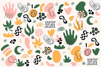 Hand drawn abstract organic shapes background Free Vector