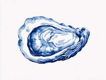 Hand-Drawn Aesthetic Oyster Illustration