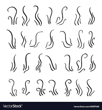 hand drawn aromas vaporize or cooking steam icons