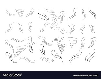 hand drawn aromas vaporize or cooking steam icons