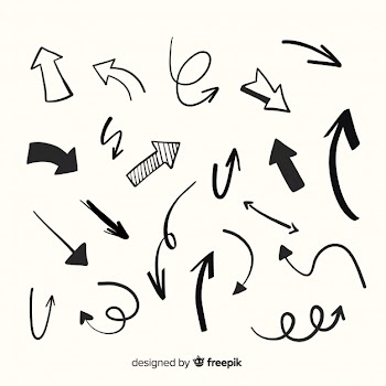 Hand drawn arrow collection Free Vector
