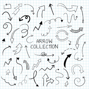 Hand drawn arrow illustration collection | Free stock vector - 558697