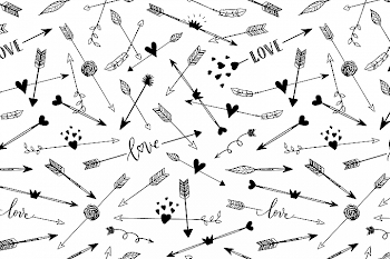 Hand drawn arrows seamless pattern