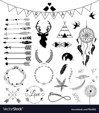  					Hand drawn arrows Tribal designs vector&nbsp;image														