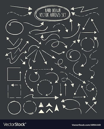 Hand Drawn Arrows vector image