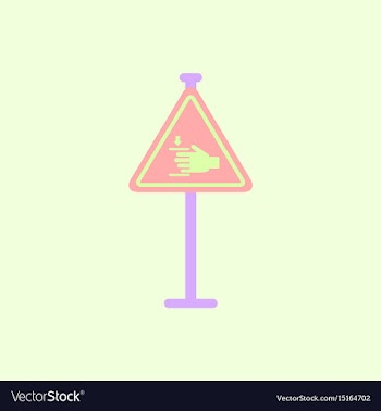 Hand drawn at car barrier road sign entrance by vector image