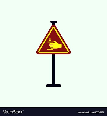 Hand drawn at car barrier road sign entrance by vector image