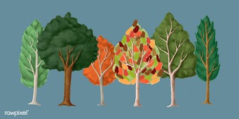 Hand drawn autumn trees illustration | Free stock vector - 487771