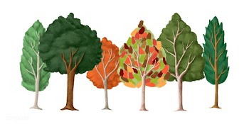 Hand drawn autumn trees illustration | Free stock vector - 487774