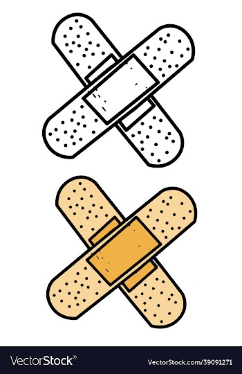 hand drawn bandage isolated in a white background