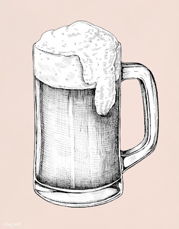 Hand drawn beer alcoholic drink | Free stock illustration - 406552
