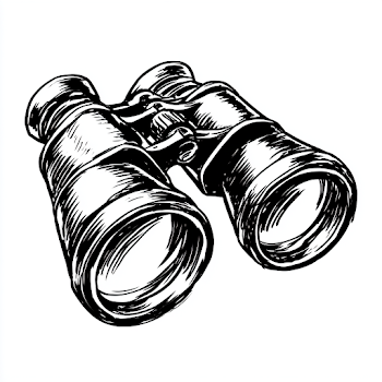 Hand-Drawn Binoculars Illustration