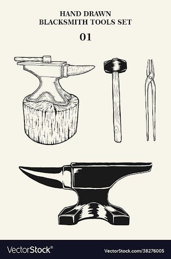 hand drawn blacksmith set 01