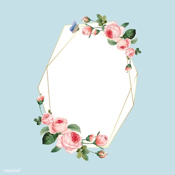 Hand drawn blank pink roses frame on blue bac.. | Free stock vector - 543309