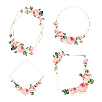 Hand drawn blank pink roses frames on white b.. | Free stock vector - 543301