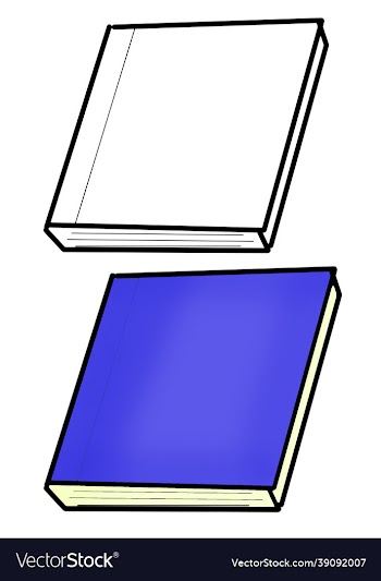 hand drawn blue book