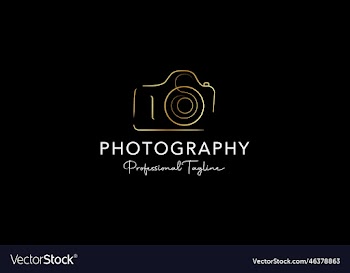 hand drawn camera photography logo