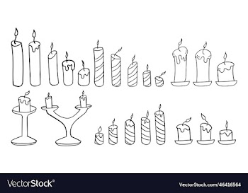 hand drawn candle icon set of candle icon