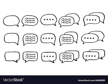 hand drawn chat and comments icon