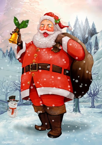 Hand drawn cheerful Santa Claus carrying a pr.. | Free stock vector - 520271