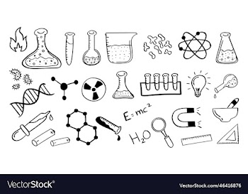 hand drawn chemistry and science icon