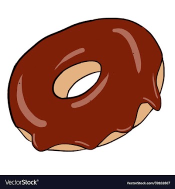 hand drawn chocolate donuts isolated