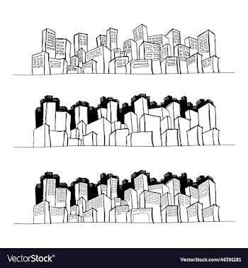 hand drawn cityscape