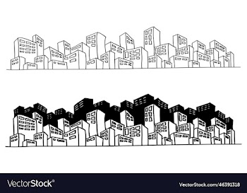 hand drawn cityscape