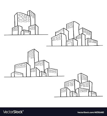 hand drawn cityscape