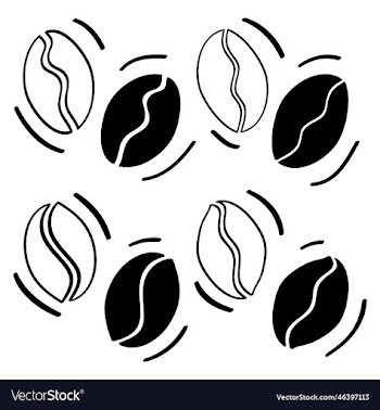 hand drawn coffee beans icons