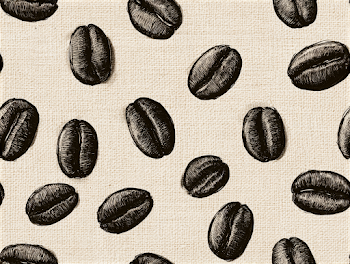 Hand-Drawn Coffee Beans Pattern