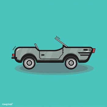 Hand drawn convertible car illustration | Free stock vector - 445130