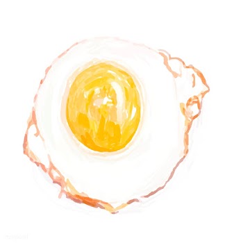 Hand drawn cooked egg watercolor style | Free stock vector - 393108