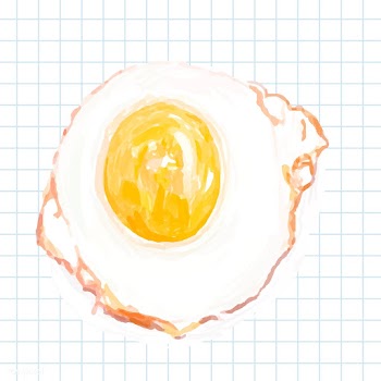 Hand drawn cooked egg watercolor style | Free stock vector - 393273