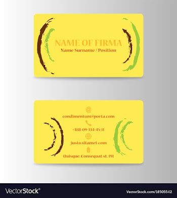 Hand drawn creative watercolor business card vector image