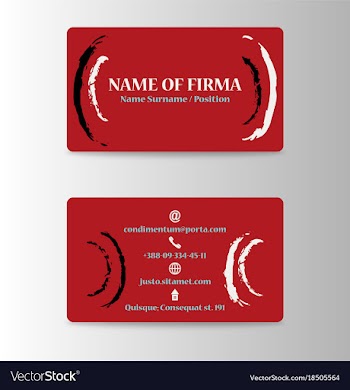 Hand drawn creative watercolor business card vector image