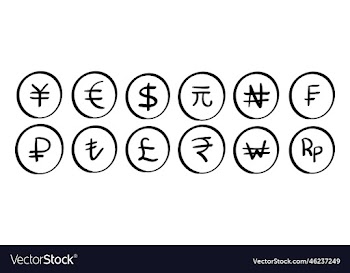 hand drawn currency symbol
