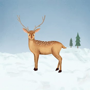Hand-drawn cute fallow deer | Free stock vector - 543893