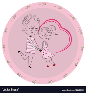hand drawn cute love couple for t shirt pri