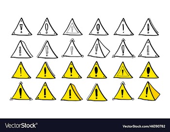 hand drawn danger sign warning sign