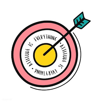Hand drawn dartboard with attitude is everyth.. | Free stock vector - 472278